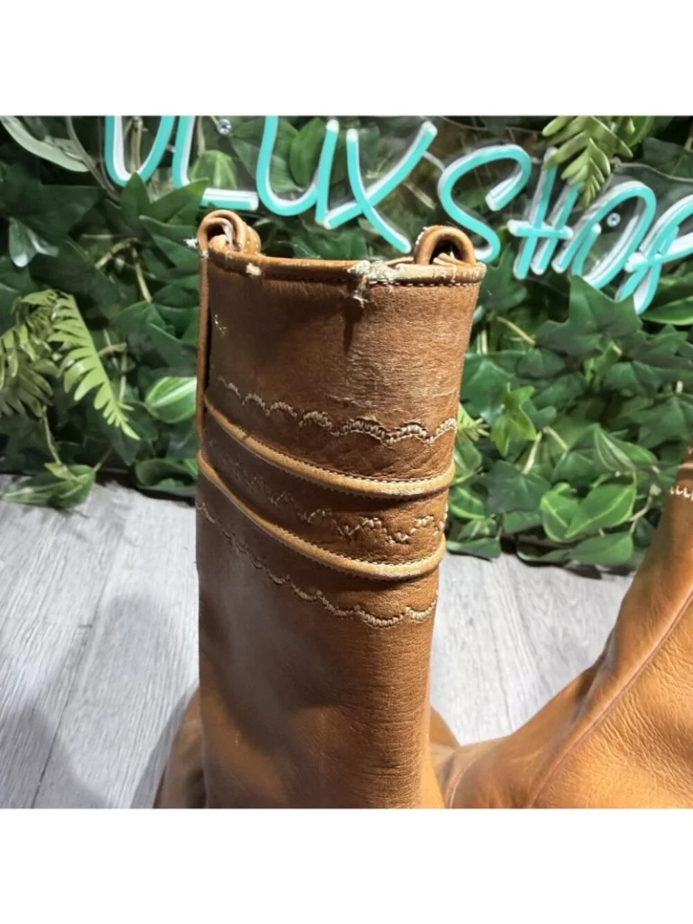 Lucchese San Antonio Vintage Stovepipe Western Cowboy Boots Mens 11 D